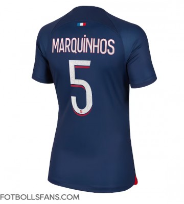 Paris Saint-Germain Marquinhos #5 Replika Hemmatröja Damer 2023-24 Kortärmad